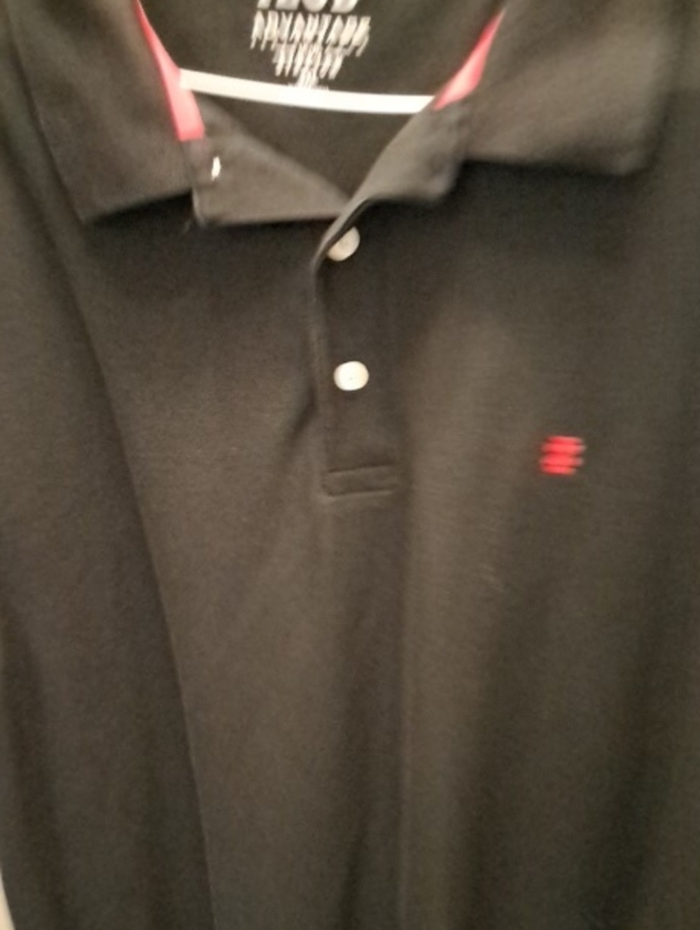 Izod Black Polo with Red Trim and Logo